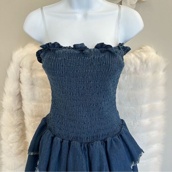 So Be Ruched Ruffle Dress (M) - Picture 5 of 8
